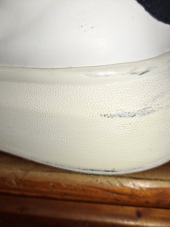 ALEXANDER MCQUEEN-Oversize White Leather/Black Suede Sneakers-Sz 39-Excellent - Picture 11 of 11